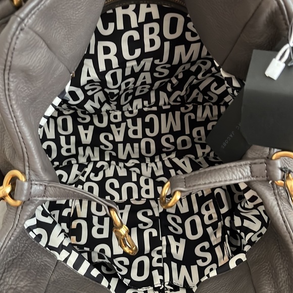 Marc Jacobs Gray Leather Tote Bag - Picture 3 of 6